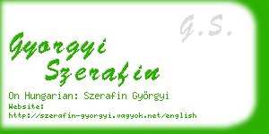 gyorgyi szerafin business card