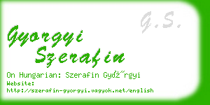 gyorgyi szerafin business card